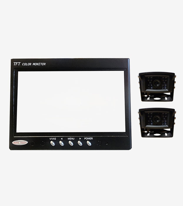 7” TFT/LCD SKÆRM KOMPLETTE SÆT MED 2 KAMERA