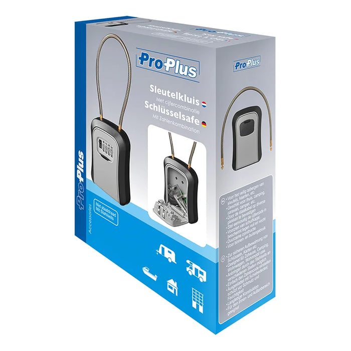 Nøgleskab med talkombination med ståltråd