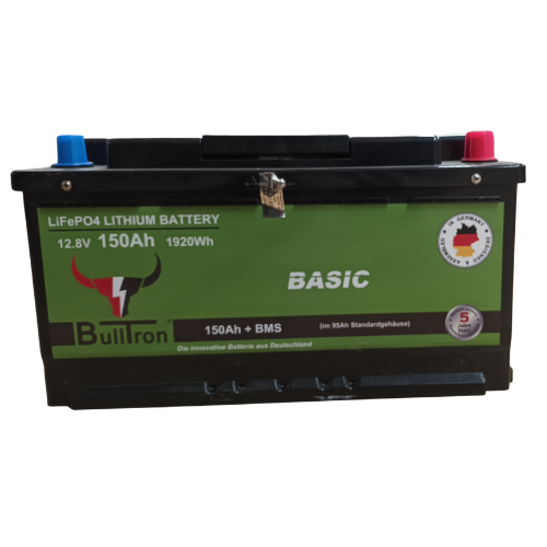 BullTron 150Ah Basis Lithium batteri fronten