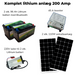 Komplet solcelleanlæg med lithiumbatteri 200 Amp
