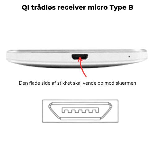 QI trådløs Android opladningsmodtager micro type b