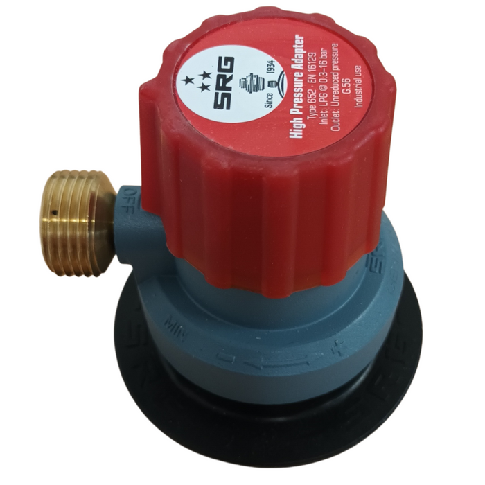 SRG Clip-ON højtryksadapter Jumbo 35 mm Type 652 fra siden