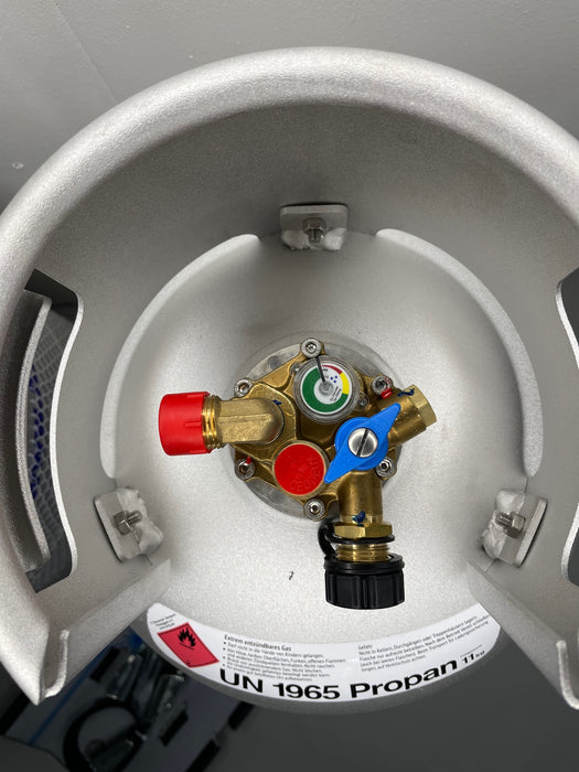 11 kg AluGas Travel set fra top