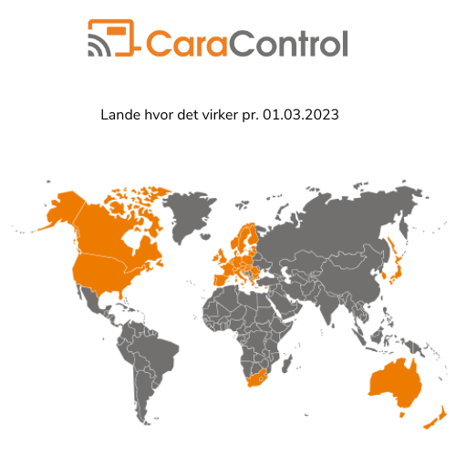 CaraControl verdenskort
